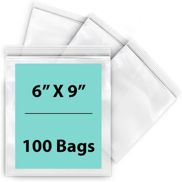 LDPE 4 mil Reclosable Poly Bags 6X9 inches 100 Bags